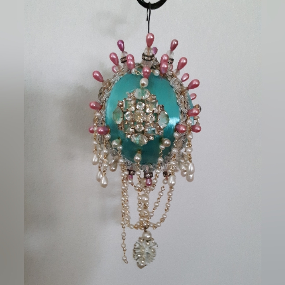 Vintage Jeweled Christmas Tree Ornament.